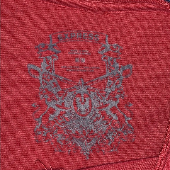 Dark red Long sleeve tee - Picture 4 of 5